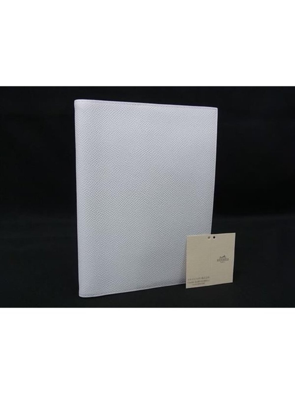 Hermes Agenda Globe Trotter Veau Epsom Silver Cover Stationery White